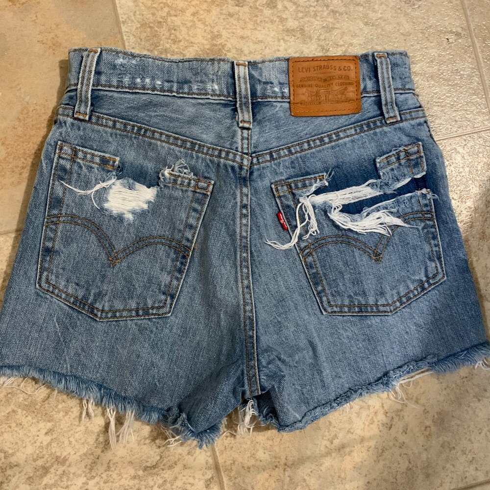 levi's jean cut off shorts waist 25
